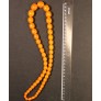 Vintage pressed amber beads necklace 73.7 gr